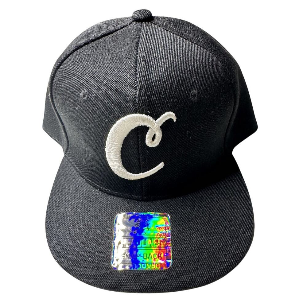 Headlines X Cookies C Embroidered Snapback Black Men's Hat NEW